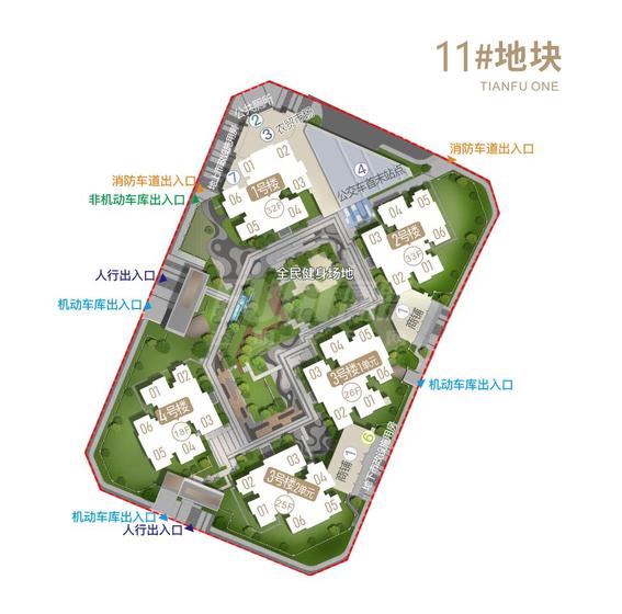 天府里项目11#地总平图