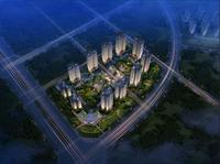 碧桂园天玺湾3号地块建设项目2期效果图鸟瞰图夜景