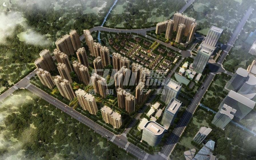 绿地国际花都1期总平图