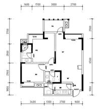 高家庄赞城1期户型图1-2-2，朝向：西北，面积：84.49、87.54平米.jpg