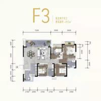 润扬观澜鹭岛名邸效果图F3户型图