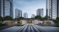 新绿启境花园1期效果图小区大门