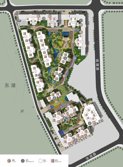 东湖长岛小区1期总平图