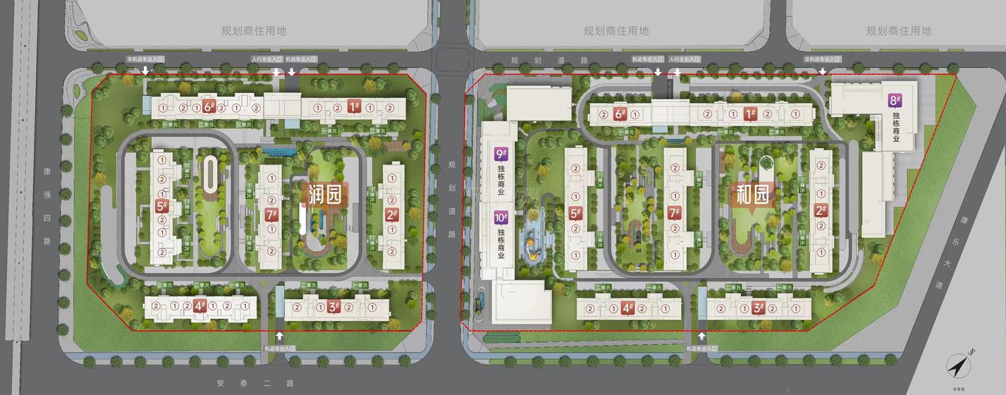 俊悦府1期总平图