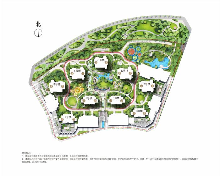 德信弘阳湖畔云璟花园1期总平图