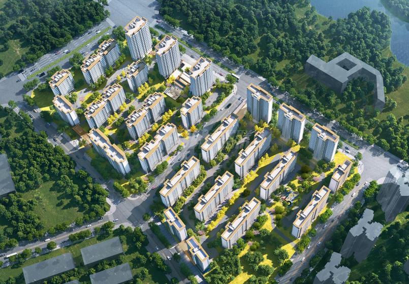 湖与白花园1期总平图