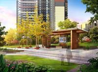 华邑阳光里效果图亭子透视