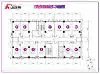润扬时代音符小区二期商办效果图办公平层图