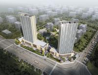 东城汇都1期效果图鸟瞰图