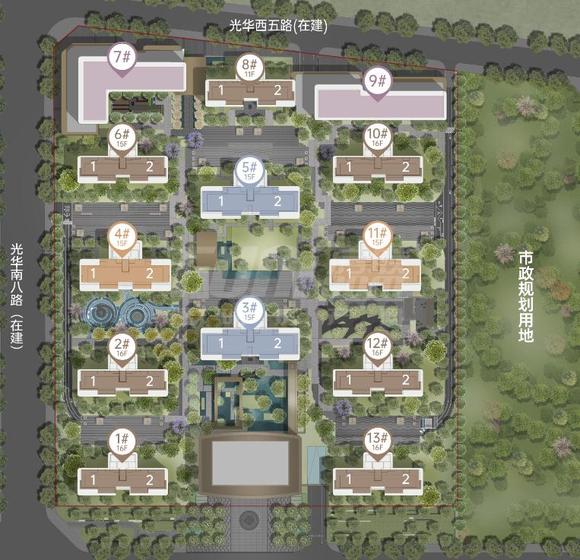 中旅青羊馥棠公馆1期总平图