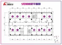 润扬时代音符小区二期商办效果图办公平层图