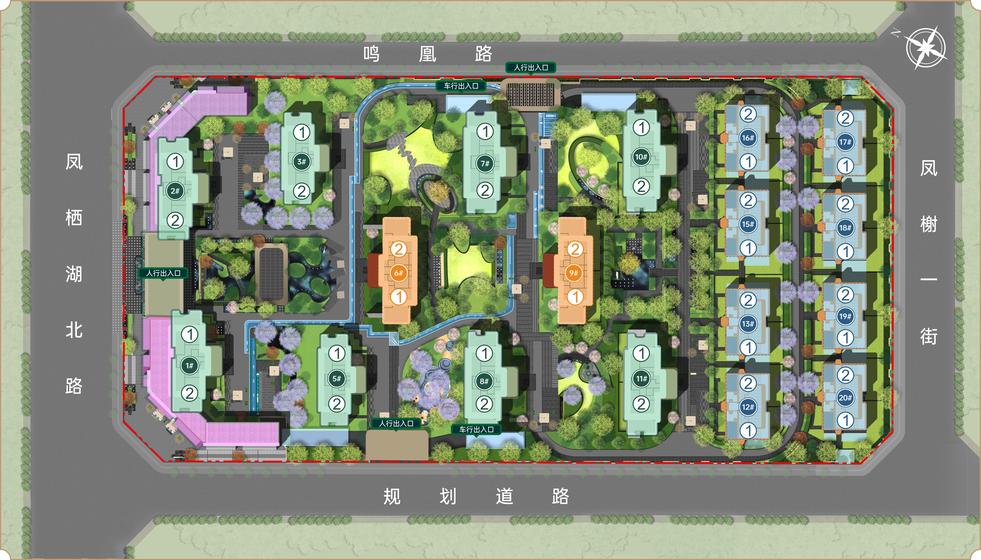 嘉和凤栖和鸣府1期总平图