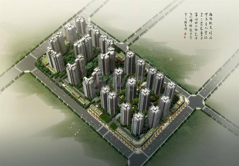 中铁丽景书香1期总平图