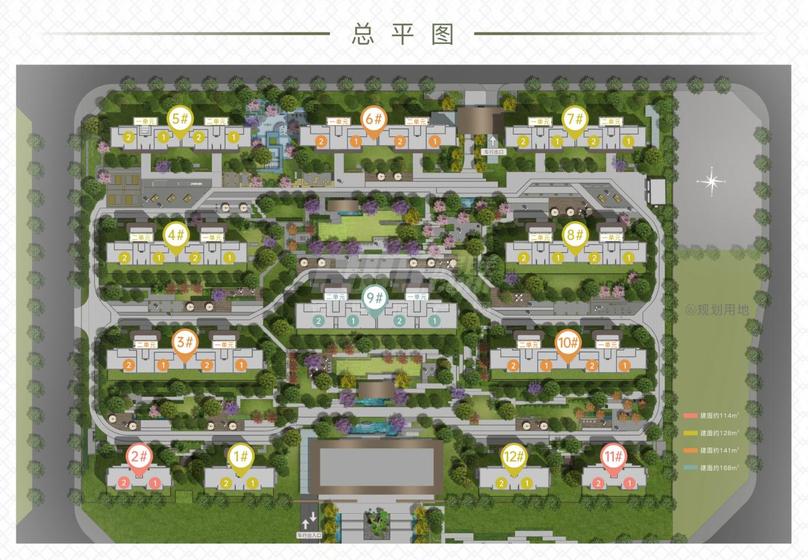 崇义府1期总平图