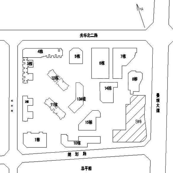 中铁西城3期总平图