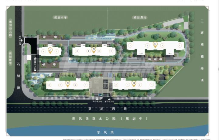 冠城玲珑湾花园1期总平图