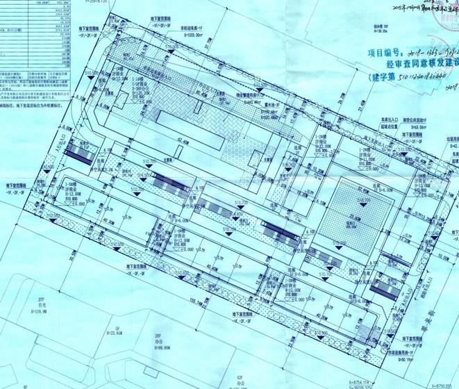 山楂树商业中心1期总平图