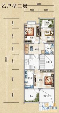 成都合院之院邸户型图乙户型二层.jpg