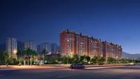 保利中央峰景效果图小高层夜景