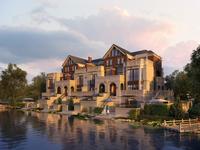 保利中央峰景效果图联排效果