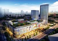 乐成新世纪小商品企业展示中心1期效果图鸟瞰日景