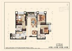成都恒大翡翠龙庭1期3室2厅2卫109.20平户型