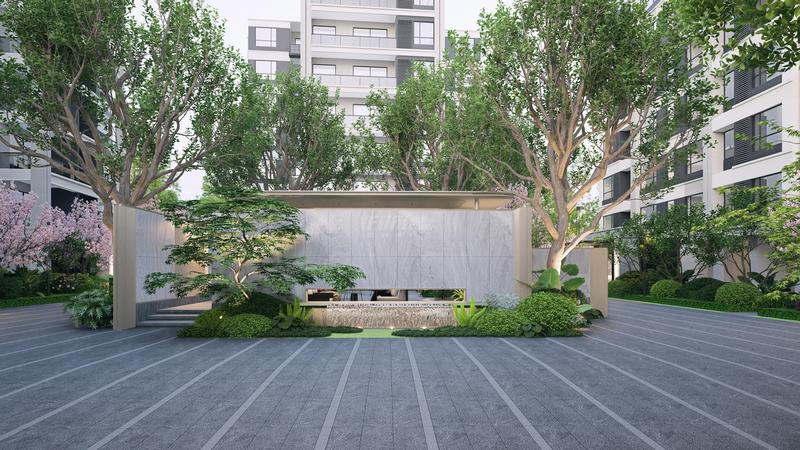 小区入口景观墙