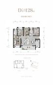 保利逸都和府二批次4室1厅2卫128.00平户型