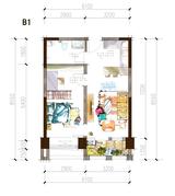 绵世溪地湾 1室 62.00平米