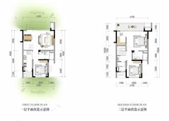 梦享春山可望二期·山舍别院/花落十二院3室1厅3卫121.00平户型