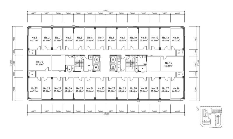 3单元LOFT（标准层）楼层平面图