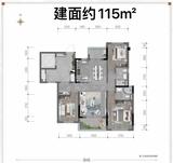 龙湖三千云锦小区1期 3室1厅2卫 116.19平米