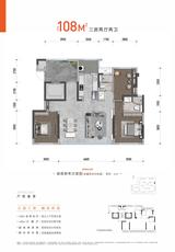 光华樾府1期 3室2厅2卫 108.00平米