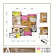 瀚林美居3室2厅2卫97.52平户型