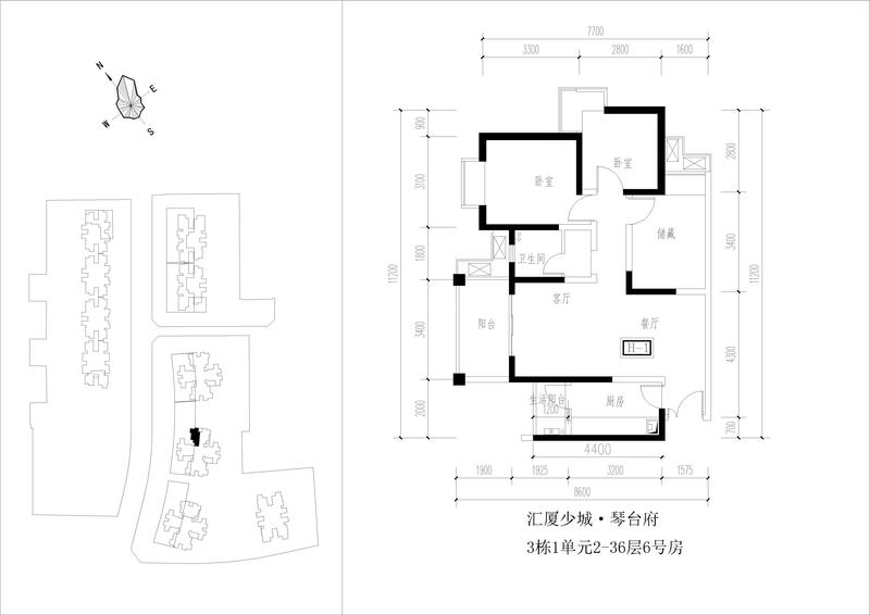 琴台府3栋6号位