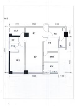桃都印象二期3室2厅2卫109.62平户型