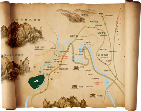 山客部落区位图