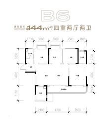 龙泉驿深业泰富广场2期4室2厅2卫143.83平户型