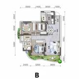 万汇中心1期 3室2厅2卫 89.03平米