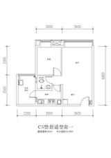 林溪康城 1室2厅1卫 63.00平米