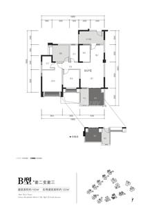 成都后花园国宾红叶3室2厅2卫100.00平户型
