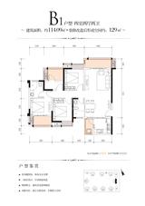 品润金樽府1期 4室2厅2卫 114.09平米