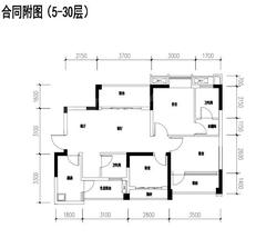 成功悦都3室2厅2卫90.73平户型