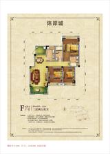 炜岸城 3室2厅2卫 122.00平米