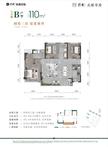 保利北新学府1期3室2厅2卫109.86平户型