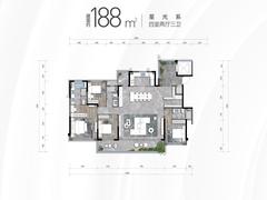 中交凤栖悦府1期4室2厅3卫188.00平户型