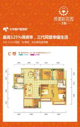 成都后花园国宾红叶 4室2厅2卫 115.00平米