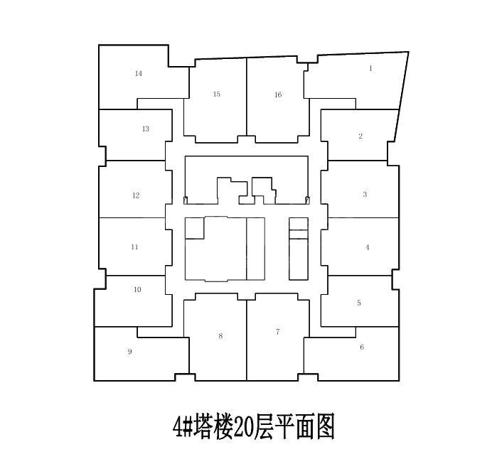 20层写字楼平面图