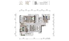 青熙蘭庭1期4室2厅2卫129.00平户型