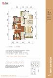金域名邸2期3室2厅2卫97.00平户型